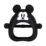 Bumkins Disney Baby Silicone Undroppable Teething Mitt, Freezer Toy Teether Keys, Soft Flexible Platinum Silicone Pacifier to Chew, Cool Teether Gum Relief, Essentials Babies 3 Months, Mickey Mouse