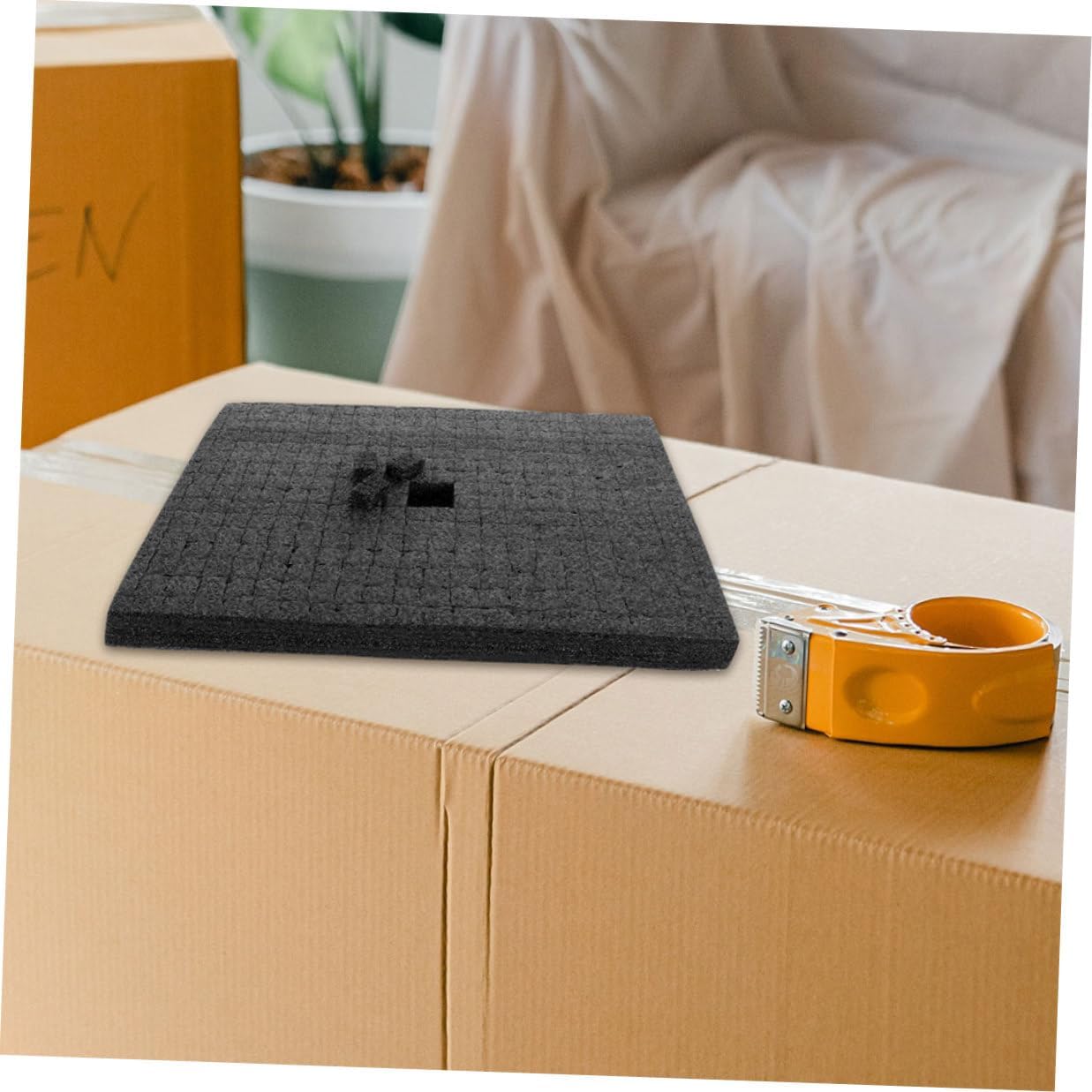 Ciieeo Black Grid Foam Cube Insert 500x300x30mm Dense DIY Foam Padding for Case Protection for Storage Packaging and Transport