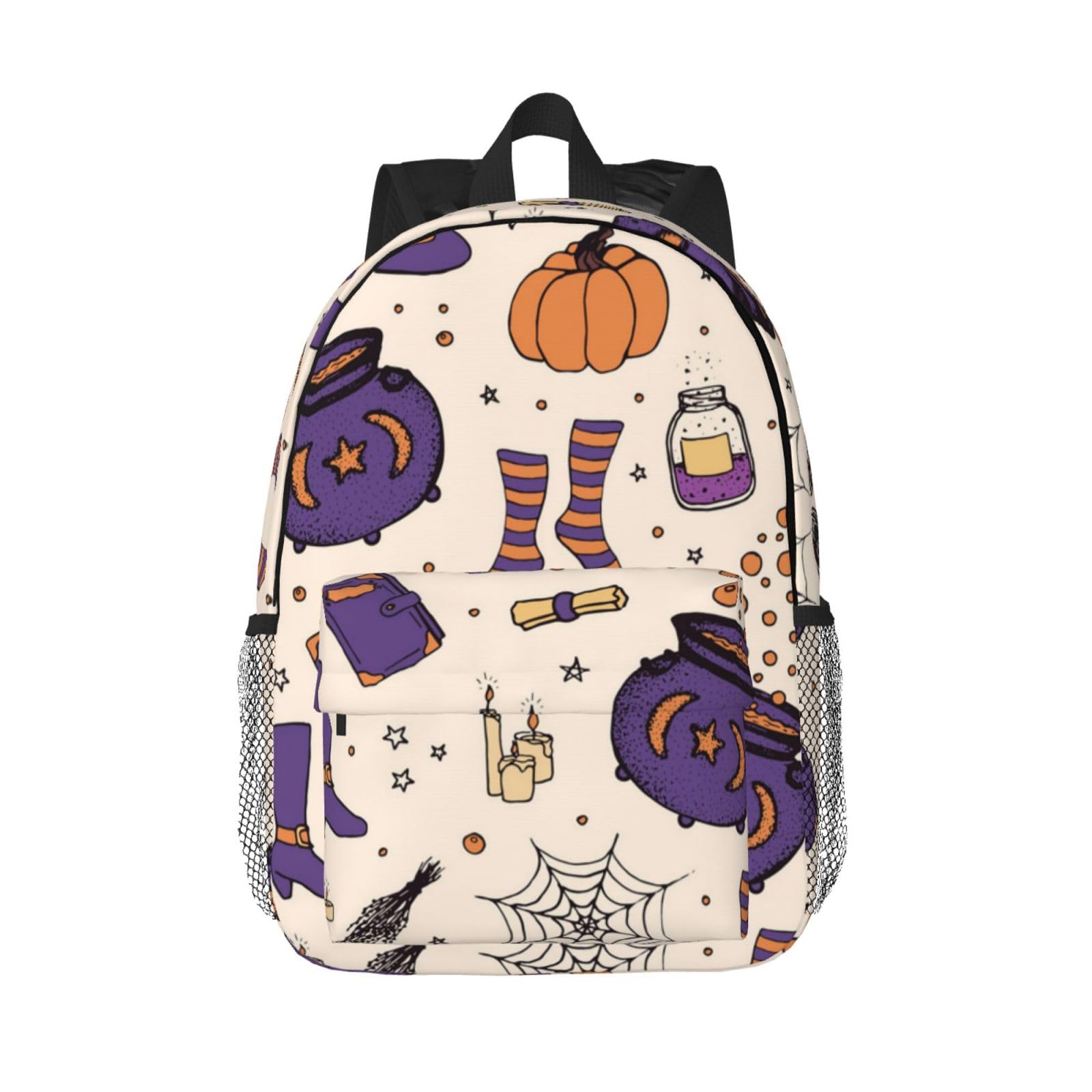 UNIOND Magic Witch Bohemian Drawing Printed Backpack Multi-Function Laptop Backpack Casual Daypack for Travel Gym Hiking, Black, One Size