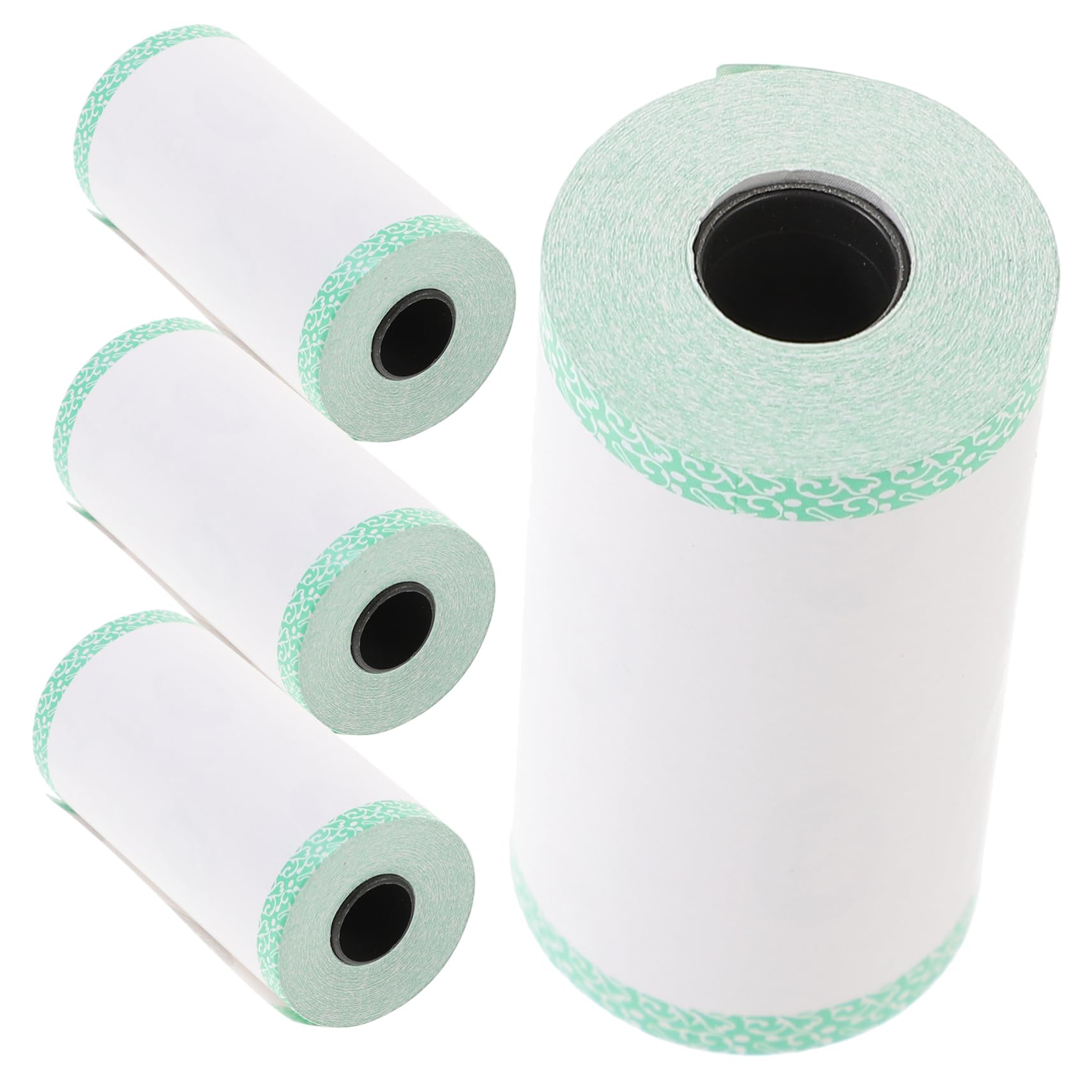 Operitacx Papel Térmico Para Impresoras De Recibo Térmico Para Supermercados Hospitales Y Bancos Bordes Verdes 4 * 5