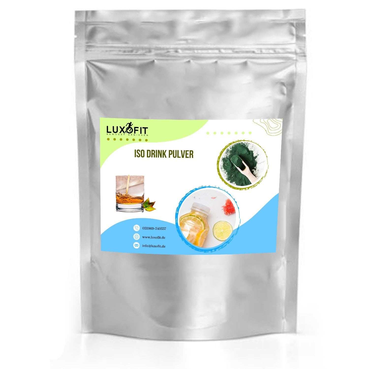Luxofit Whisky Getränk isotonisch Iso Drink Pulver, Elektrolytgetränk, Sportgetränk, Natürliche Farbstoffe, L-Carnitin, schnelle und einfache Zubereitung (10 Kg)