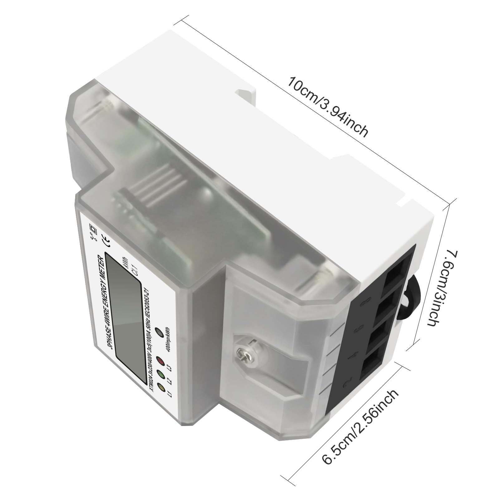 Contador de corriente digital LCD de 3 fases, 4 hilos, 230/400 V, trifásico