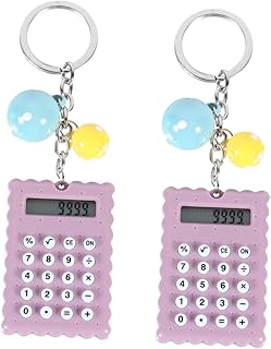 Ciieeo 2Pcs Chaveiros De Calculadora De Bolso Para Chaveiro Para Chaveiros Para Calculadora Básica Stuffers De Saco De Guloseimas Para Calculadora Chaveiro Pvc Roxo Calculadora De Cor De