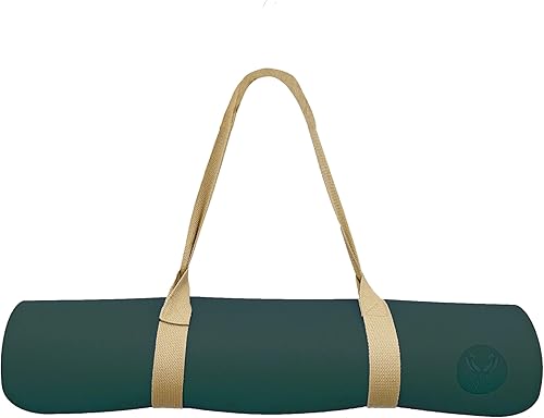 Miniatura 2 de Alfombrilla de yoga gruesa de 0.177 in, goma natural y poliuretano antideslizante con correa para mujer, esterilla de ejercicio para yoga, pilates