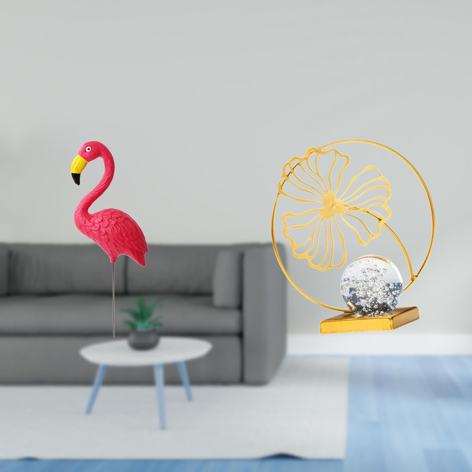 Enakshi®Flamingo Leaf Garden Statue Figurine Ornament Sculpture for Holiday Spring Birthday Gift Collectible Yard Art Décorative Stake for Backyard Bookshelf Office Desk Bedroom-image-45