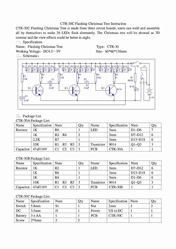 Miniatura 7 de Colorido LED RGB LED intermitente árbol de Navidad DIY Kits Electrónica Colorido 3D Árbol de Navidad DIY Módulo Kits divertidos Junta PCB para