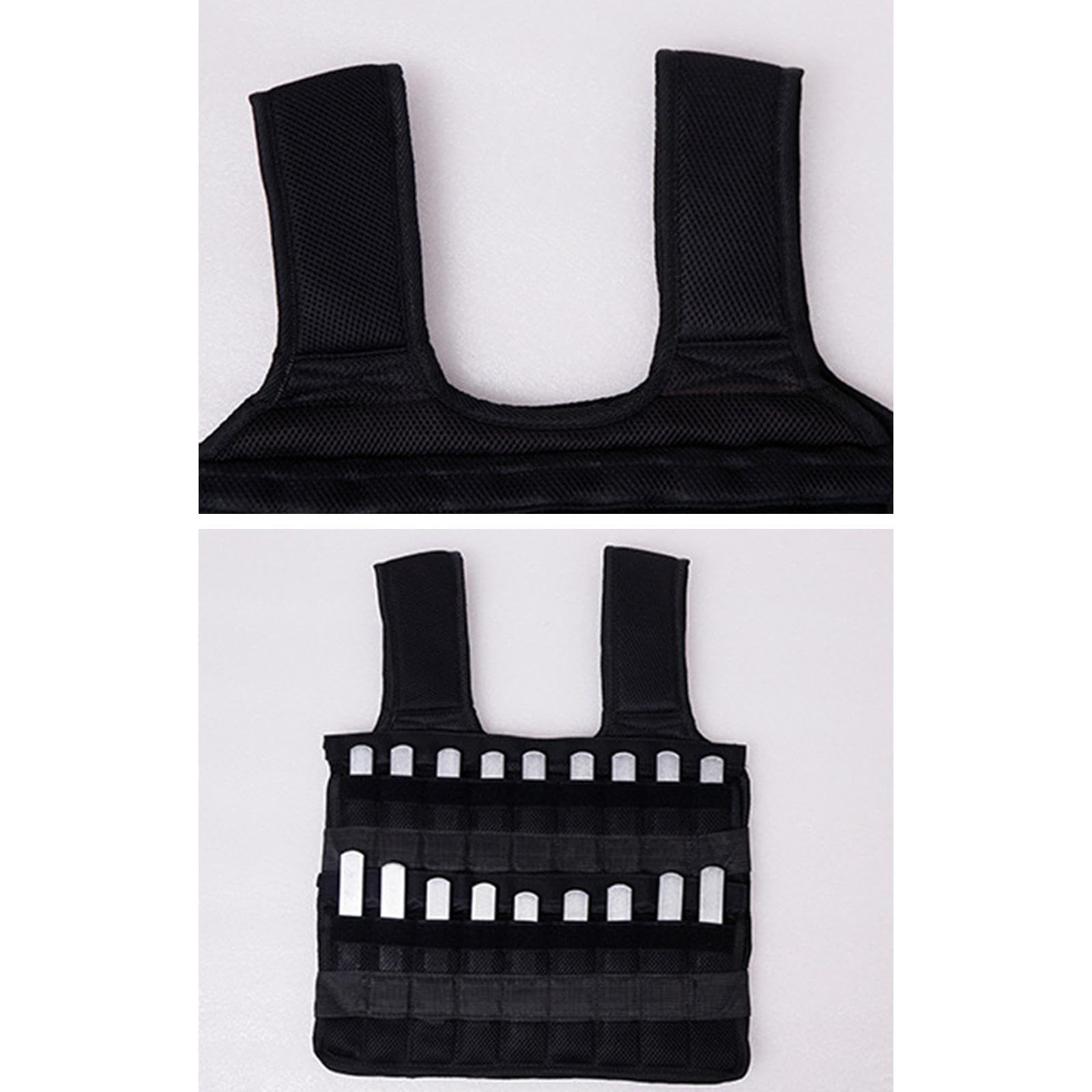 kowaku Loading Vest Boxing Waistcoat 18 Pockets Empty Adjustable for Men and Women Weightloading Body Weight Vest Exercise Jacket