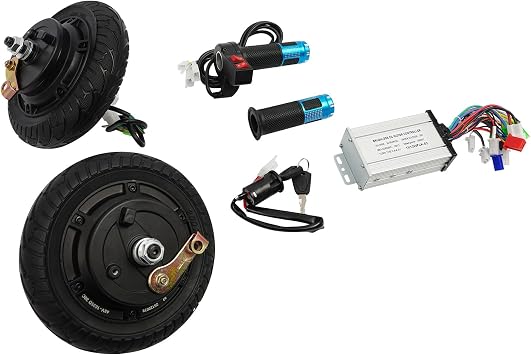 8" Scooter Hub Motor 48V 350W Dual Drive Wheel Motor,Brushless Hub Motor with Tires,Electric Scooter Wheel Hub Motor 48V Dual Drive