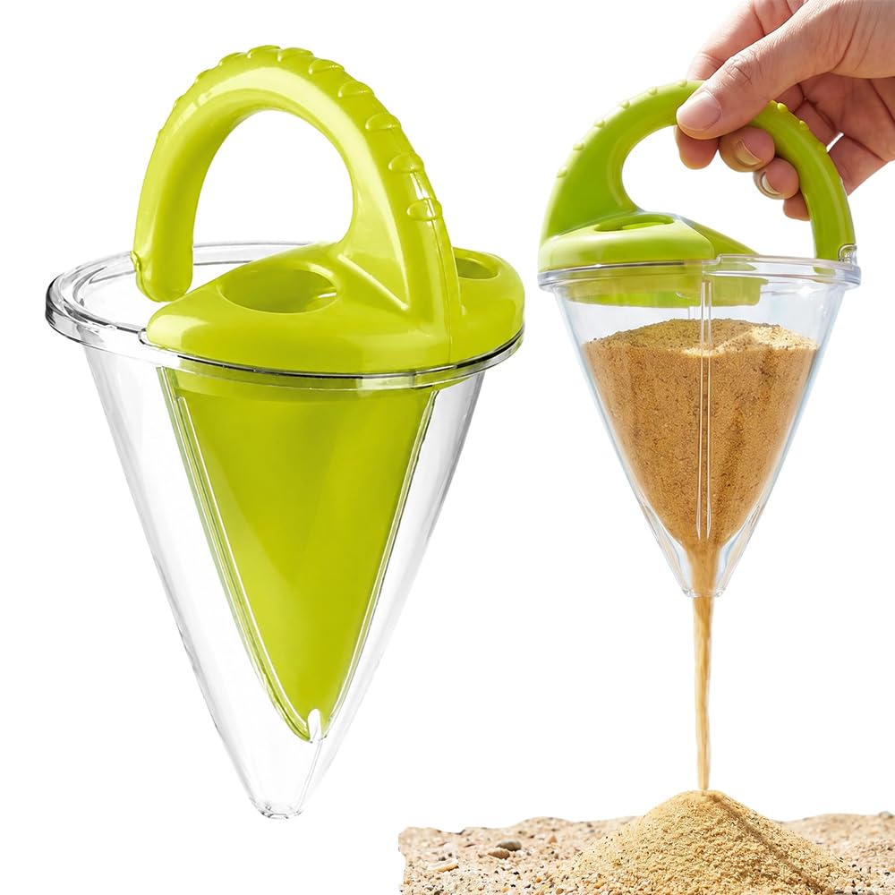 vrfvsdasAAS Beach toys, Drippy Sand Castle Maker Toys, Funnel Beach Toy for and Water Mixing(Green)
