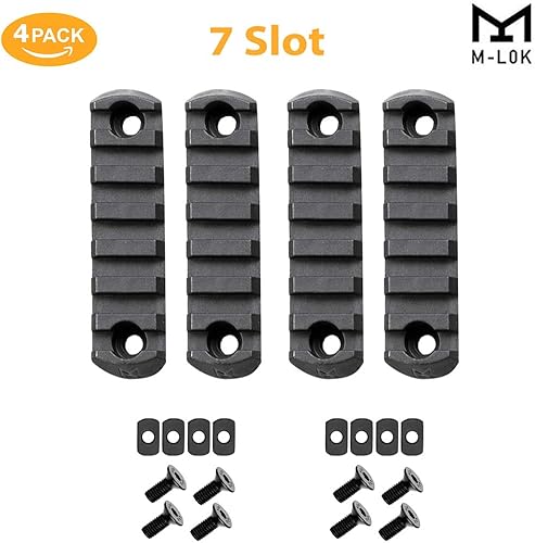 Miniatura 6 de 360 Tactical Sección de riel polimérico M-LOK de 7 ranuras para guardamanos M Lok Siete ranuras Riel Picatinny Rail Juego de 2 piezas