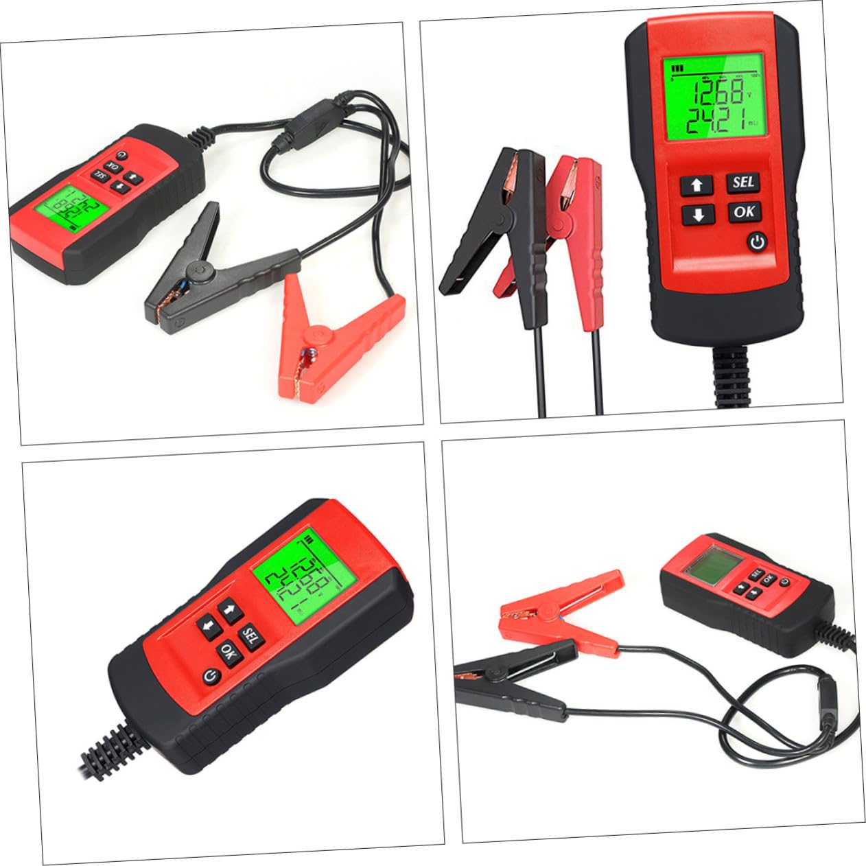 INOOMP Tester per Batteria Auto 12V Car Battery Checker Display Durata e Risposta Rapida per Controllo Tensione e Batterie