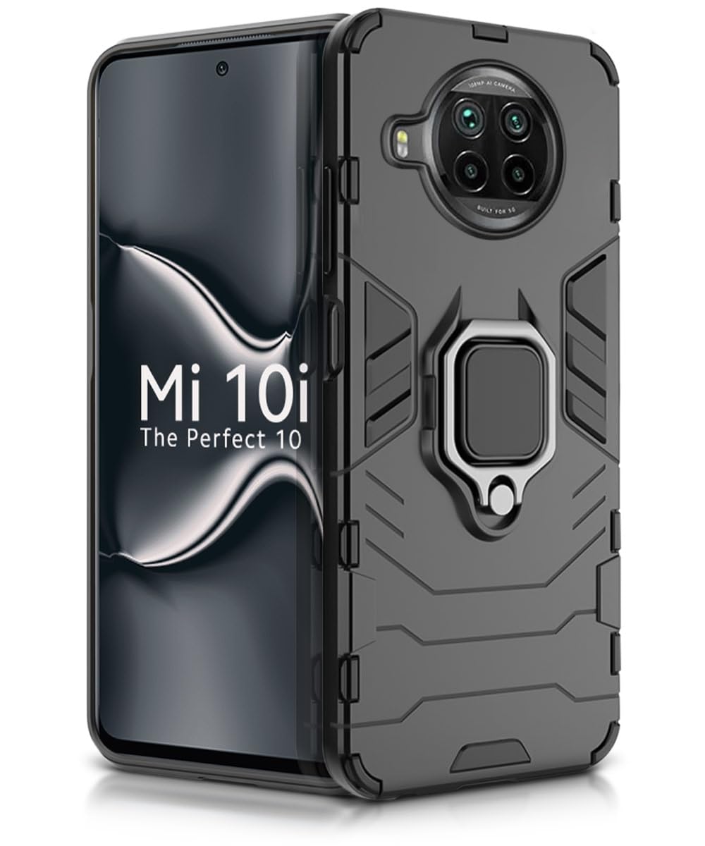 WOW IMAGINE Shock Proof Back Case Mobile Cover for XIAOMI Mi 10i 5G (Armor | Hybrid PC + TPU | Full Protection with Ring Holder Kickstand | Carbon Black) (B08S77CC1L) Amazon Price History, Amazon Price Tracker