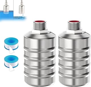 2Pcs Auto Shut Off Ball Mini Float Valve 304 Stainless Steel, 304 Stainless Steel Fully Automatic Water Level Control Float Valve (1/2 inch (Upper Water Inflow))