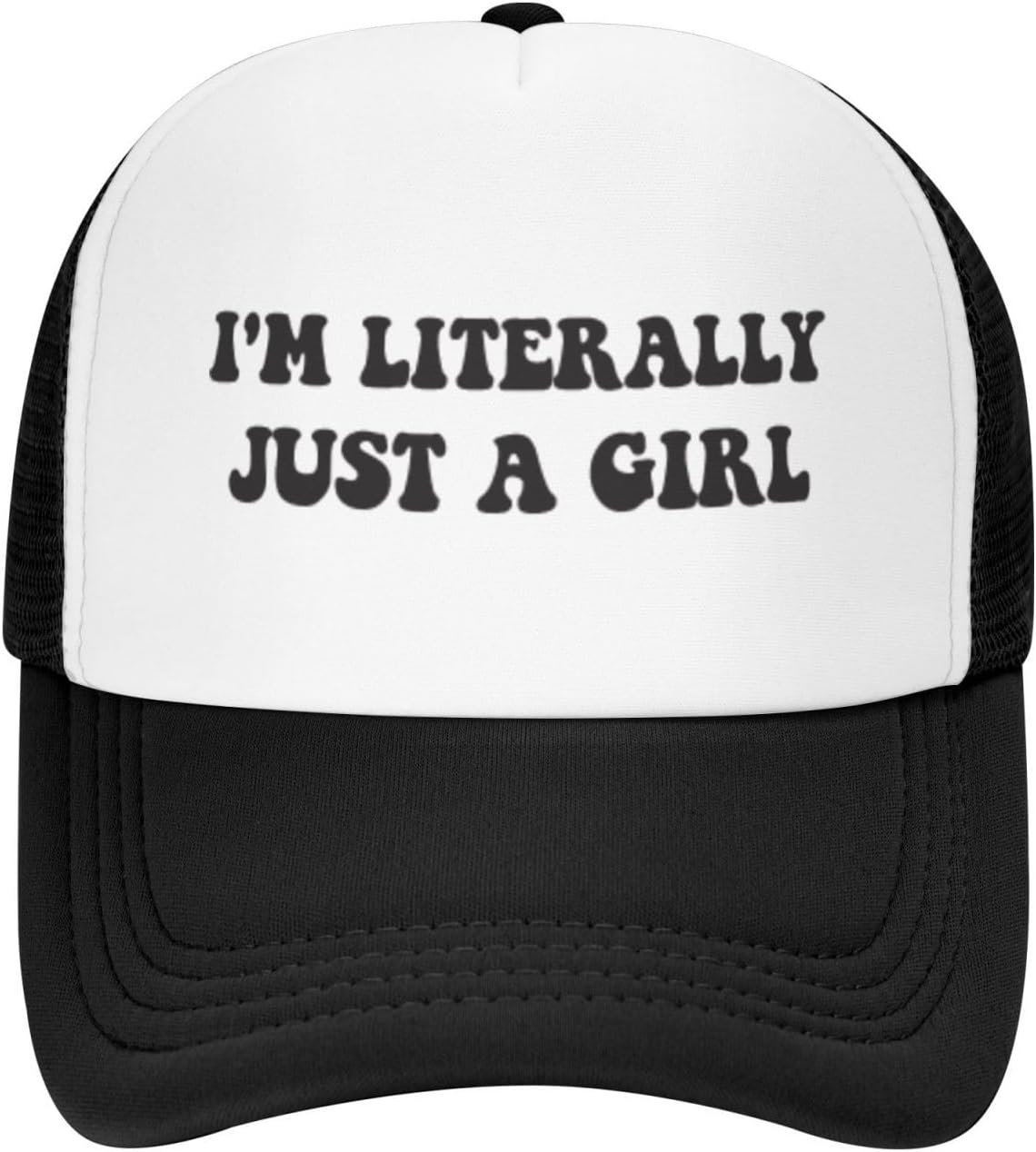 Funny Trucker Hat I Shaved My Bush for This? for Women and Men Baseball Cap Breathable Meshblack