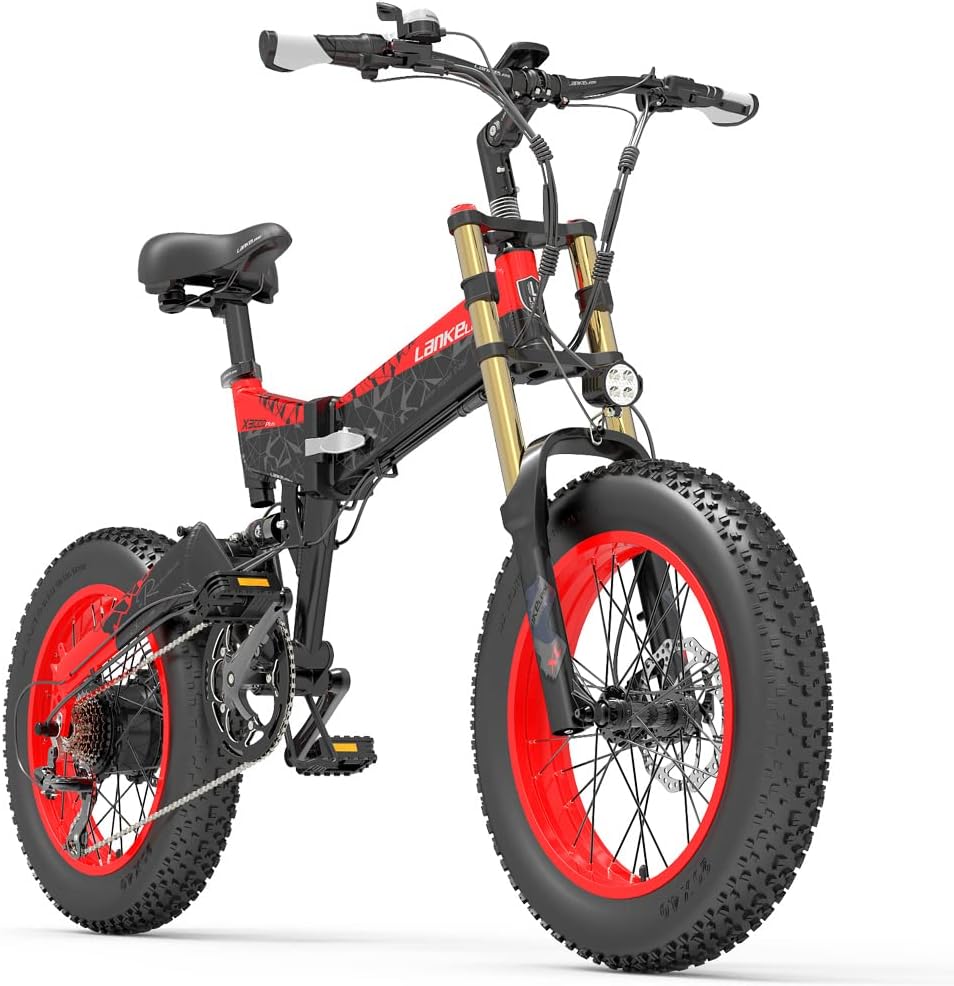 X3000plus-UP Bicicletta elettrica pieghevole per uomo e donna, mountain bike  da 20 pollici, ammortizzatori pneumatici forcella anteriore : Amazon.it:  Sport e tempo libero