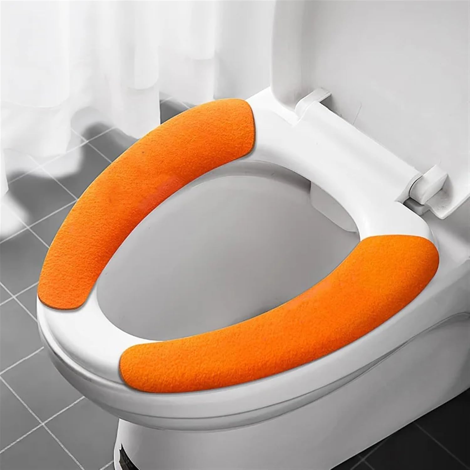 Universal Toilet Seat Cover Soft WC Paste Toilet Sticky Seat Pad Washable Bathroom Warmer Seat Lid Cover Pad Cushion Solid Color (Size : 07)