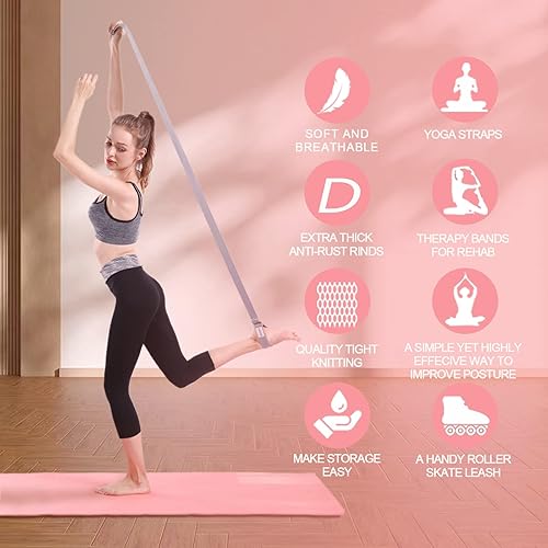 Miniatura 7 de Bandas de resistencia para entrenamiento, bandas de ejercicio gruesas antideslizantes para yoga, pilates, rehabilitación, fitness, 3 bandas para