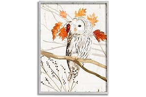 Enthralling Owl In Autumn Forest Watercolor Masterpiece