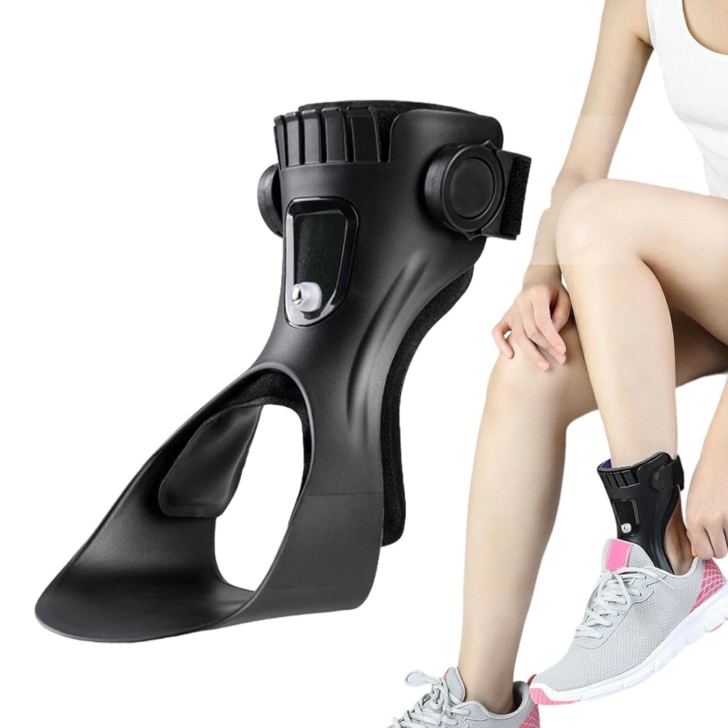 Tobillera de pie caído, estabilizador transpirable para caminar y entrenar con zapatos