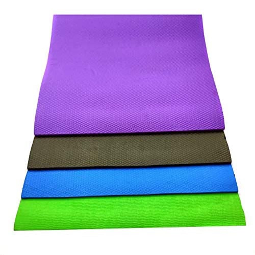 Prospo Yoga Mats, Exercise Mat with Carrying Strap (Assorted Colours) (4mm)-image-33