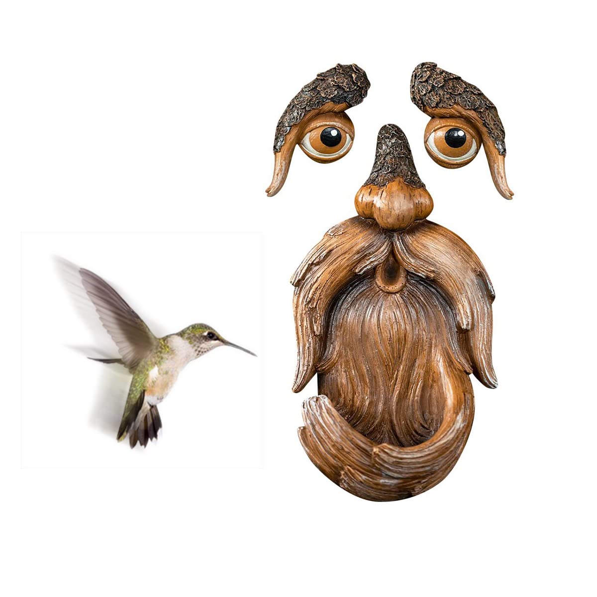Tree Decorations, Tree Faces Decor Outdoor, Old Man Tree Art -Tree Hugger Yard Art Garden Decor Outdoor Statues, Unique Bird Feeders for Outdoors