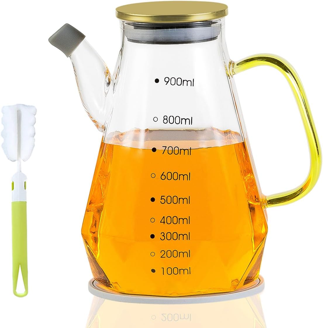 NISVDID Glass Oil Bottle Dispenser, Large Olive Oil and