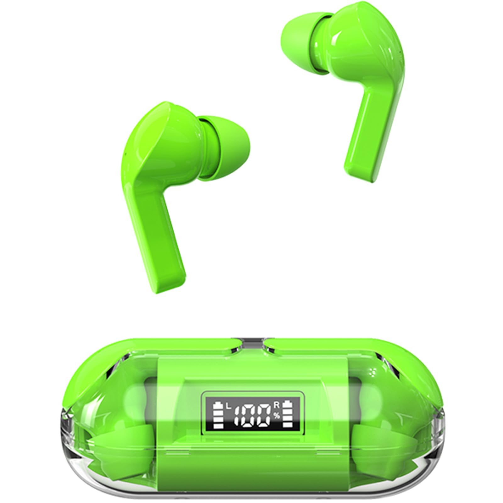 Bluetooth Headphones with 110H Playtime, LED Display, Earhooks, Waterproof