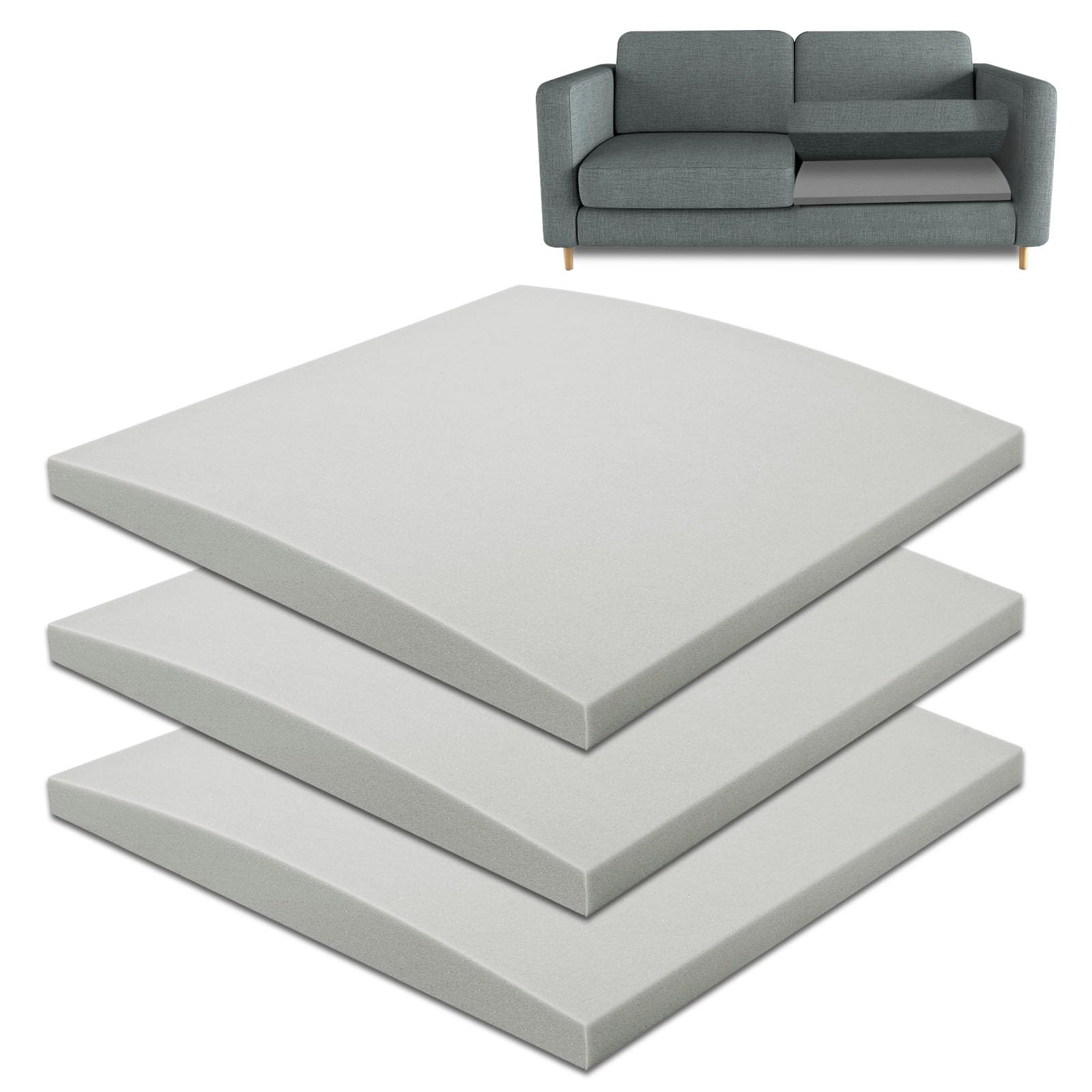 baibu Sofa Saver & Sponge Sofa Support Pad for Enhanced Comfort,Couch Sofa Seat Cushion Sag Repair -3PC
