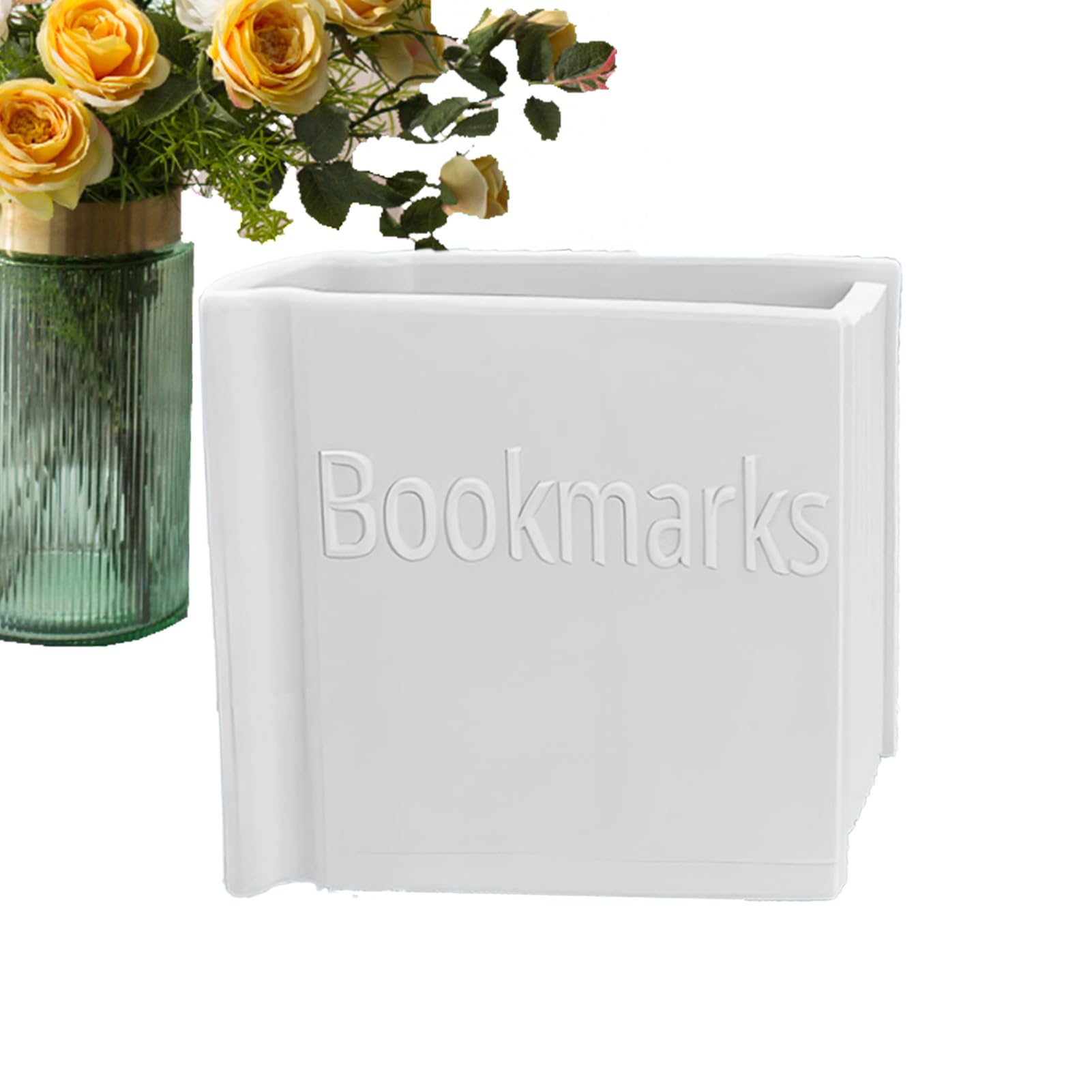 Espositore per Segnalibri Porta Pennelli da Scrivania Stampa 3D a Forma di Libro