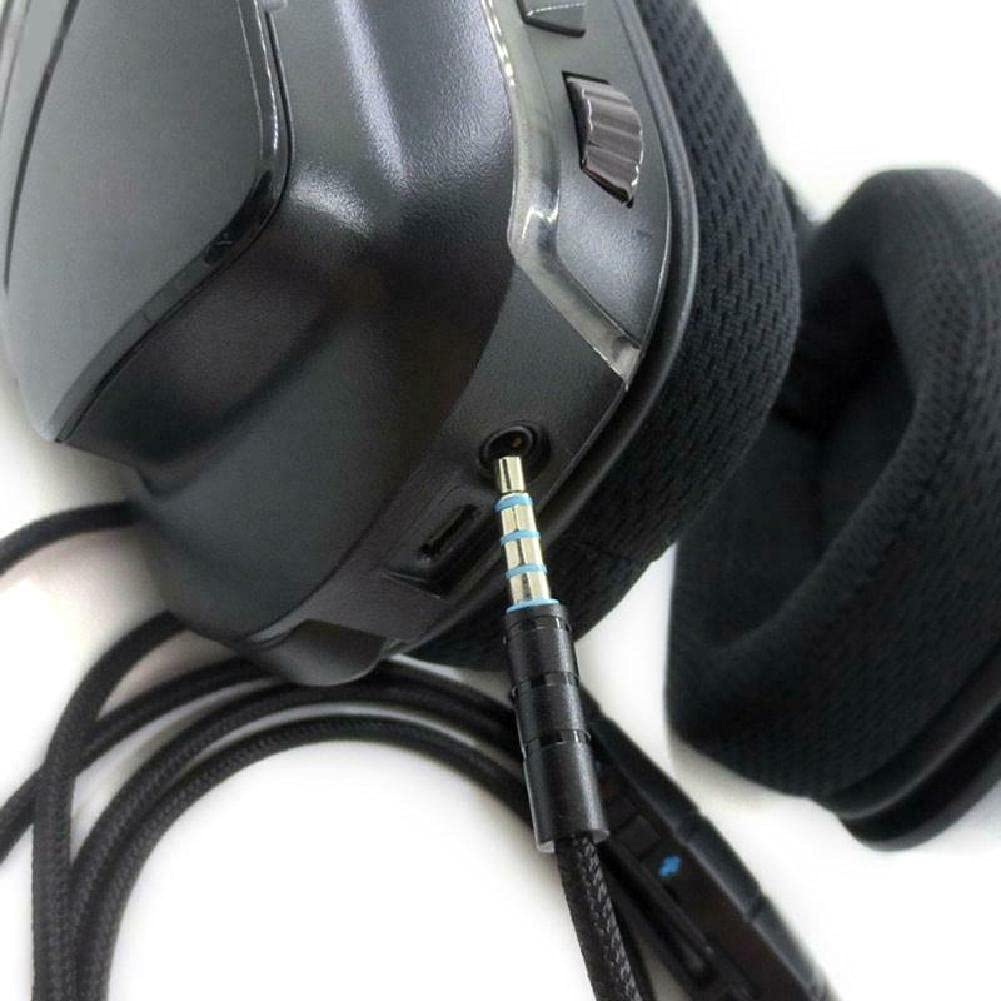 100 Hz-20 kHz 3,5 mm zamiennik słuchawek kabel audio przewód z regulacją głośności do zestawu słuchawkowego Logitech G633 G635 G933 G935