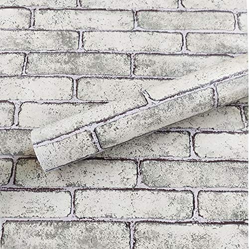 WOW Interiors(200*45CM L*W - 9SQFT Approx.)SELF Adhesive Wallpaper (White Brick)