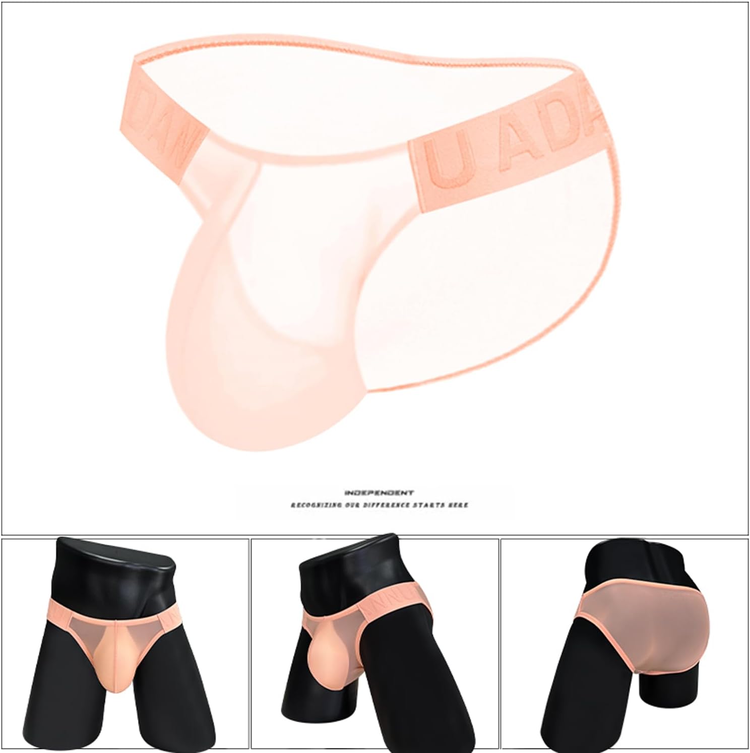 WINDAY Men Briefs Lace Silk Low Rise Bikini Briefs and Breathable Underwear - Image 6