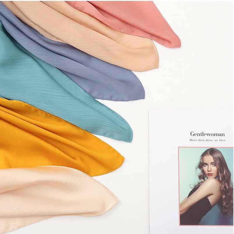 Satin Crepe Hijab Scarf for Women - Image 5