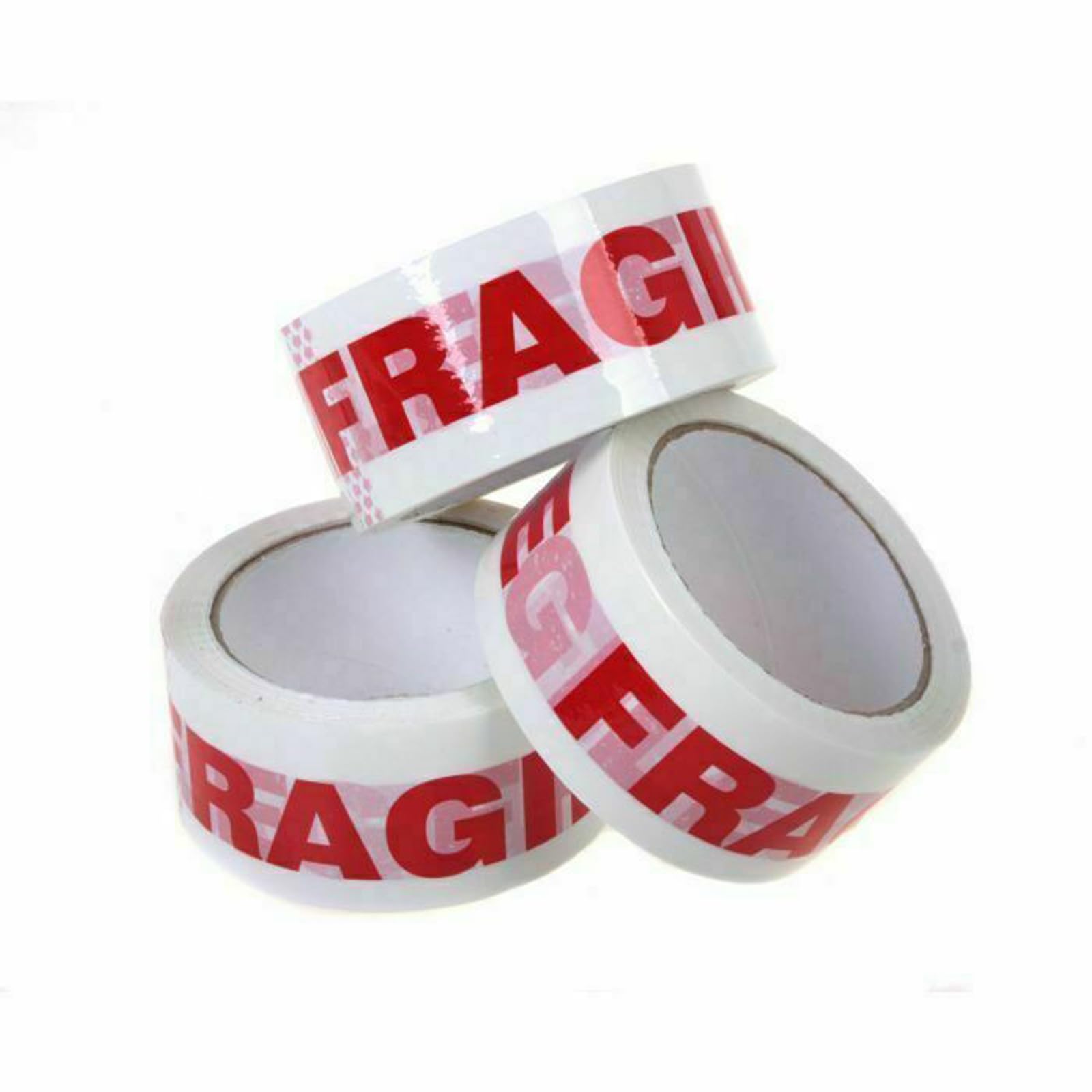 Imballaggi Point - Nastro di segnalazione in PPL silenzioso con stampa: fragile - 66 m x 75 mm – Adesivo Resistente e Ben Visibile – Ideale per Logistica, Imballaggi, Uffici. - Set da 12