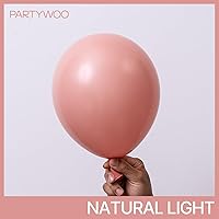Vista 180 de PartyWoo Nude Balloons 100pcs 12 Inch Apricot Boho Fall Neutral Latex Helium Balloons for Graduation Wedding Anniversary Birthday Boy Baby Shower