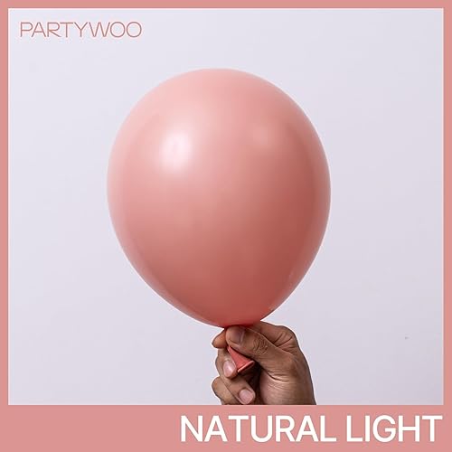 Vista 154 de PartyWoo Globos de color rosa claro, 100 globos de látex de color rosa pálido pastel de 12 pulgadas para graduación, boda, baby shower, revelación