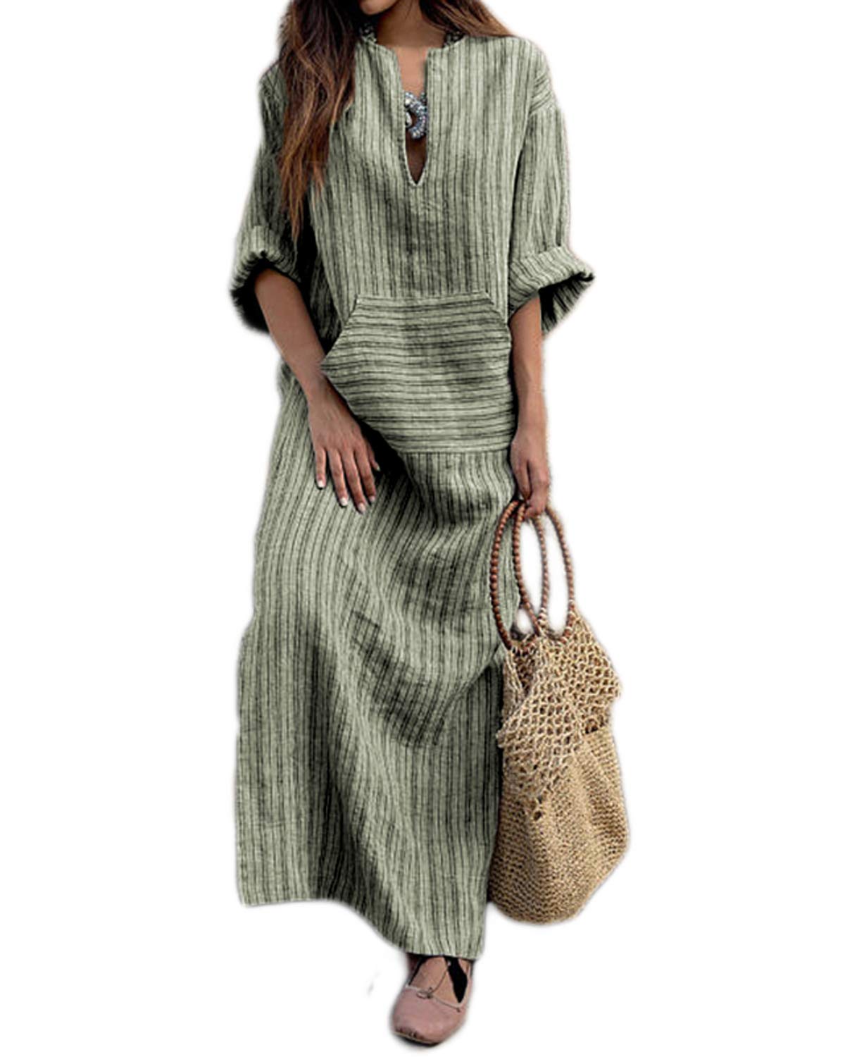 chinese dress ladies 2021 VONDA Women Dress Spring Long Sleeve Party Maxi Long Dress Vintag –  DMI Store main image 1