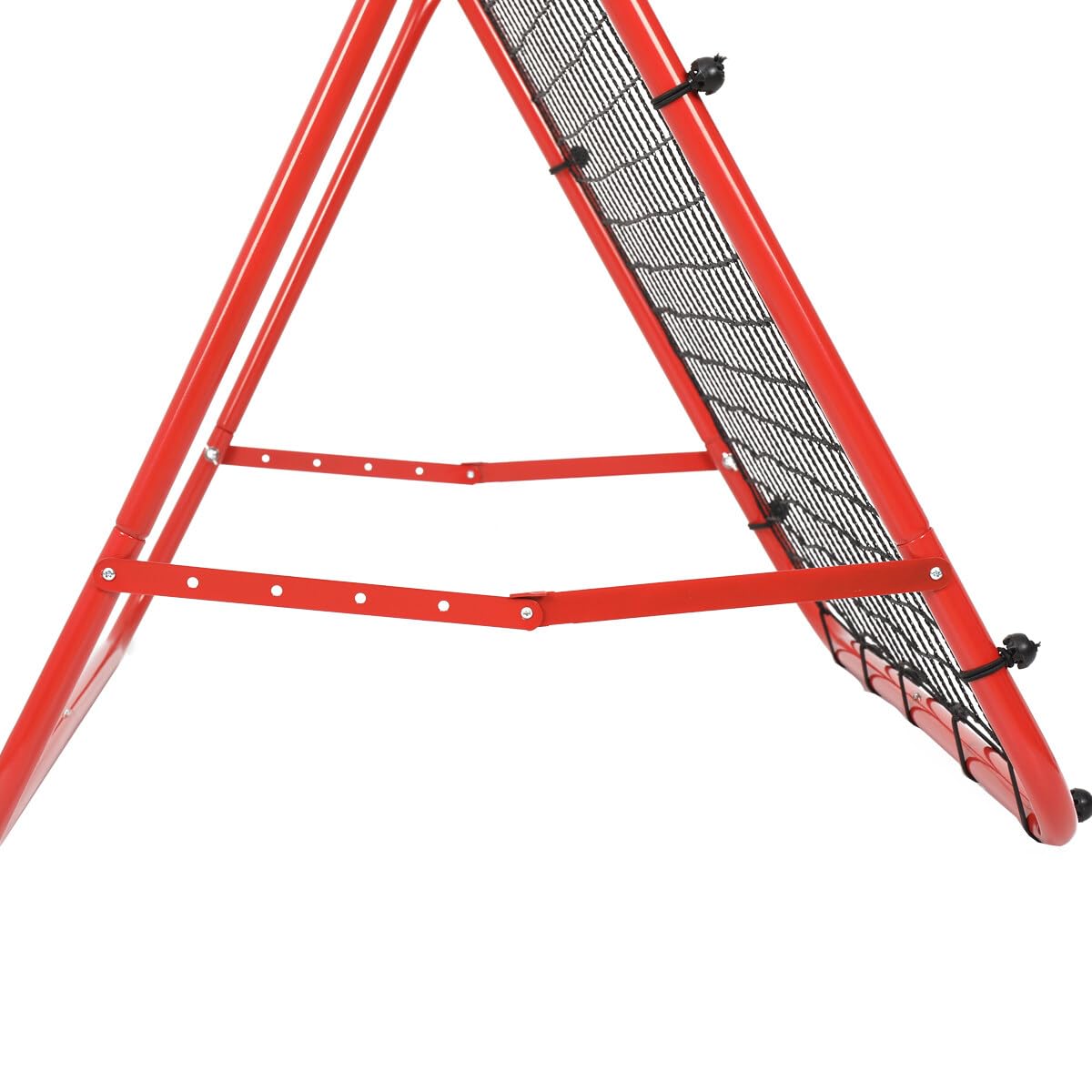 Fußball-Übungshüpfnetz Fußball Rebound Netz Rebounder Kinder und Jugendliche Solo Rebound Kick Trainer für Fußball Training 100x100cm,Rot