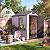 Outdoor Storage Shed with Floor, Plastic Resin Garden Shed with Window & Sloping Roof & Lockable Door for Patio Backyard Garden, Lawn Mower, Bike, Tool Storage (Grayish White + Black, 4' x 6')