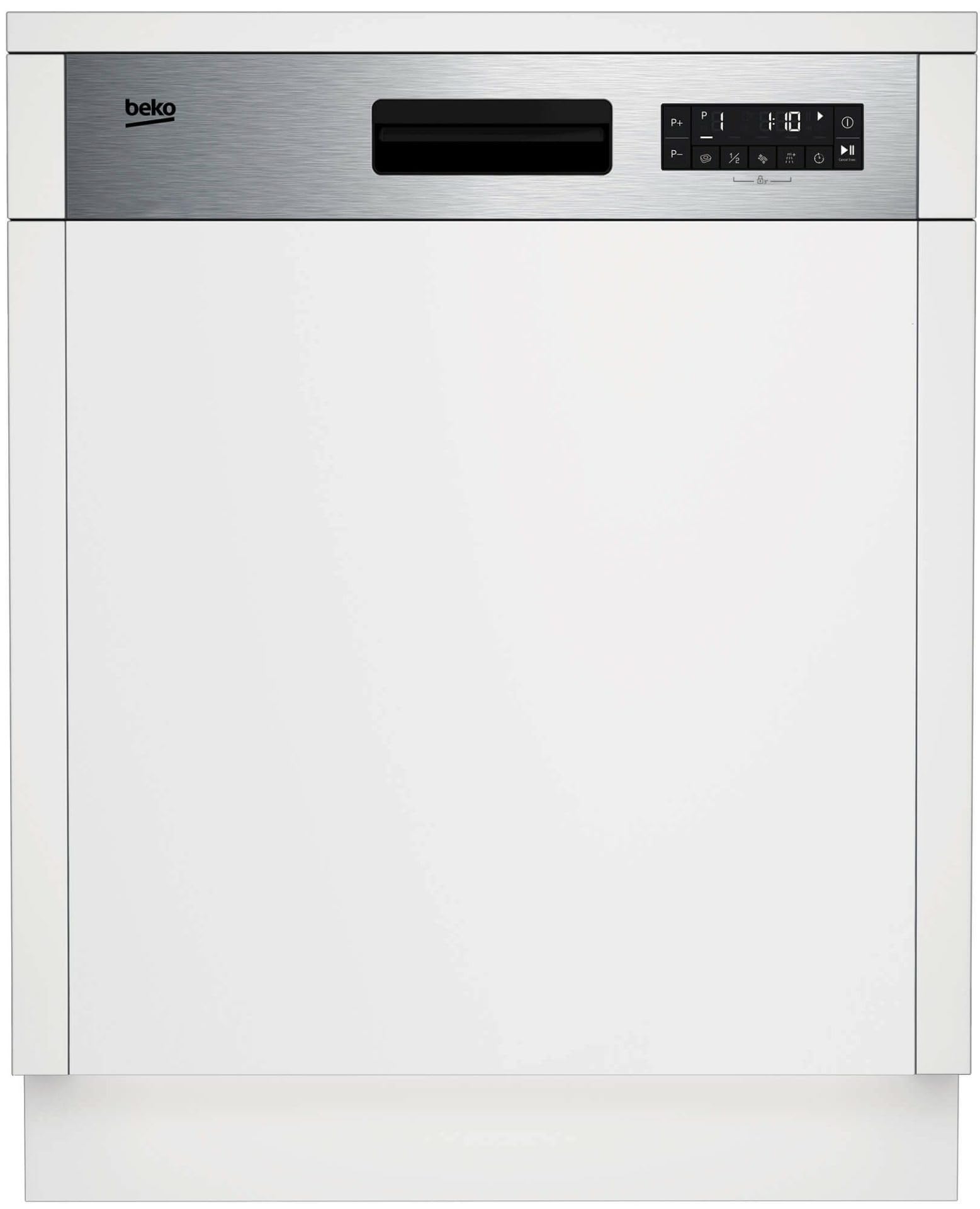 Beko BDSN26430X - Lavastoviglie 14 coperti, a scomparsa parziale, Classe Energetica D
