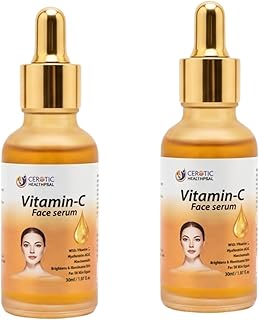 CEROTIC Vitamin C Face Serum 30ml for Glowing Skin | With 10% Niacinamide, Alpha Arbutin &amp; Hyaluronic Acid | Fades Dark Sp...