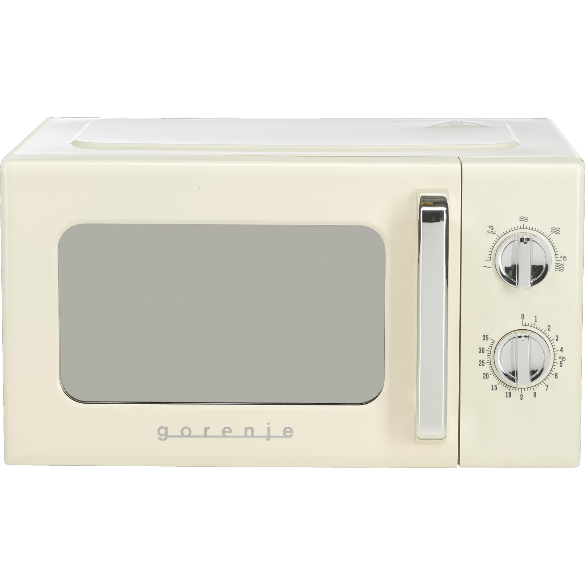 Gorenje MO20E1HRL Microondas, 20 litros, 700 W, AquaClean, Temporizador, función de descongelación, 5 modos, protección infantil, blanco/retro