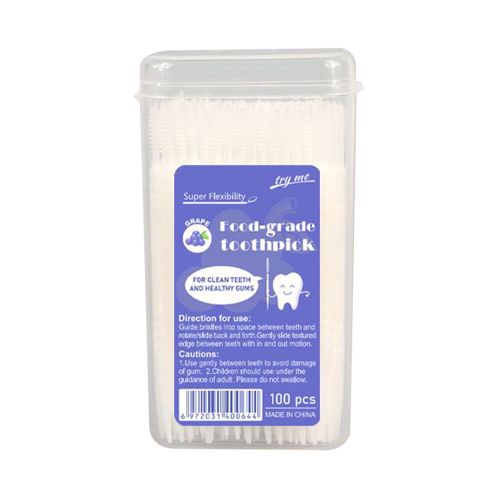 Flavored Teeth | Flavored Ends - 100 Pieces Refreshing Edge Shape for Oral Care Men Women