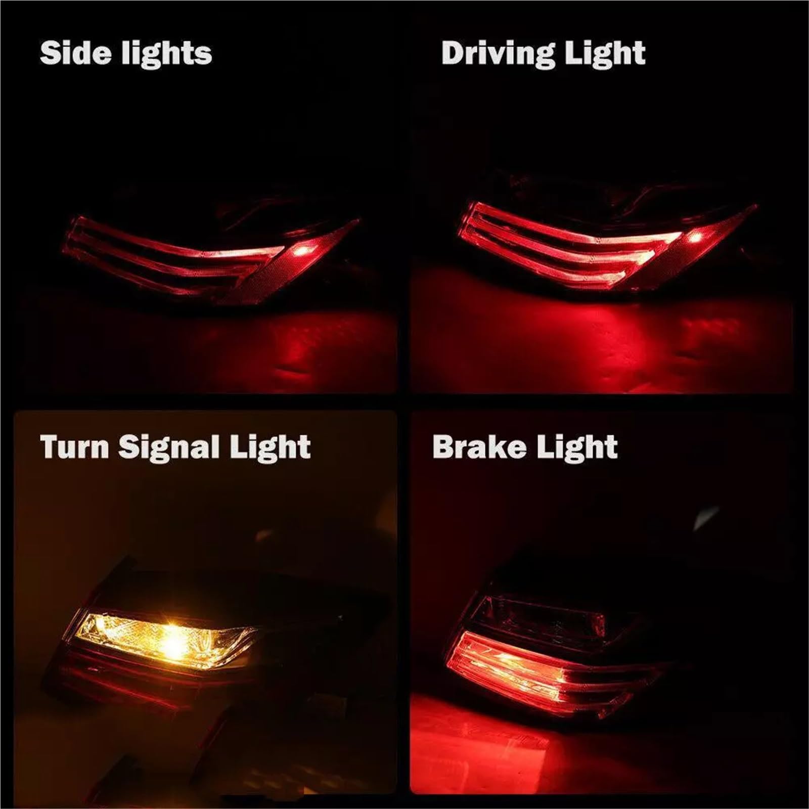 Lampa tylna zespolona Dla Honda Accord Sedan 2016 2017 Światła tylne DRL Akcesoria do montażu tylnych lamp samochodowych(1pcs for left)