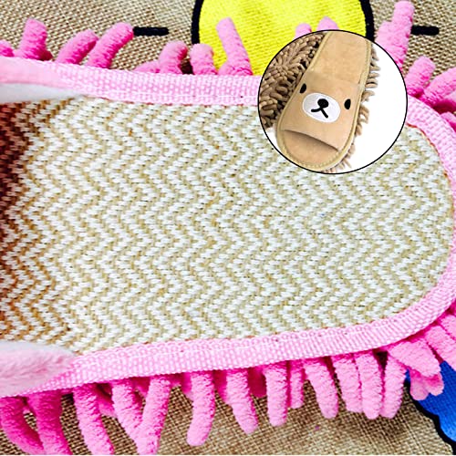 Floor Cleaner Shoe Mop Mop Slippers For Floor Cleaning Cartoon Mikrofaser Hausschuhe Lazy Slippers Shoe Schmutz Haare Reinigung for Home Office Floor Dust Dirt Hair Cleaning Tool Unisex size 42