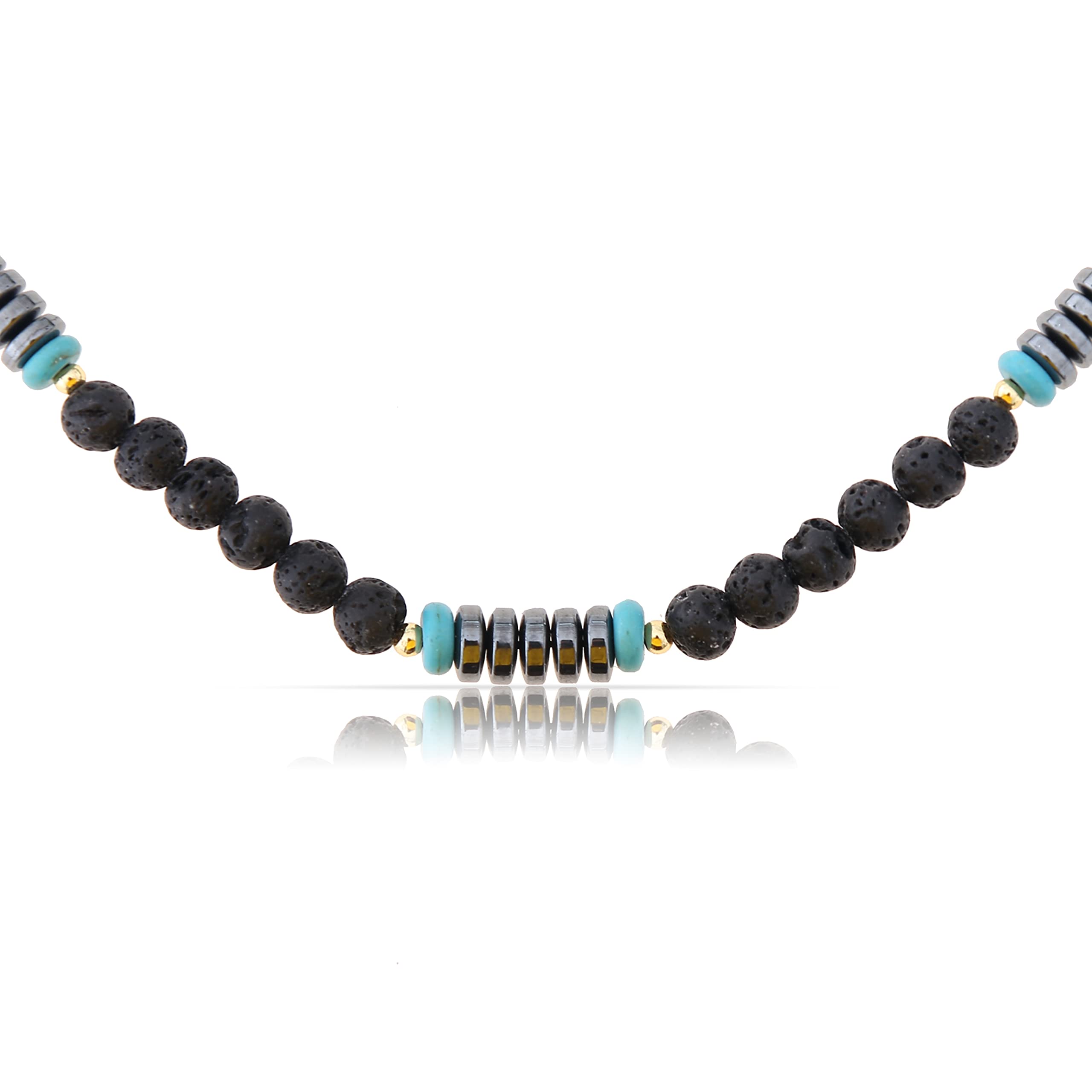 Made by Nami Surfer Halskette mit Kokosnuss Perlen - Herren Surfer-Kette Holz-Perlen - Handmade Strand-Schmuck - Wasserfest