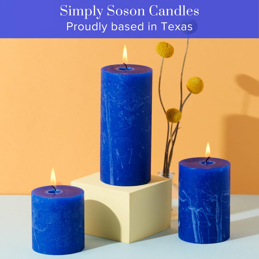 Amazon.co.jp: Simply Soson 素朴な3x6 クラシックブルーキャンドル