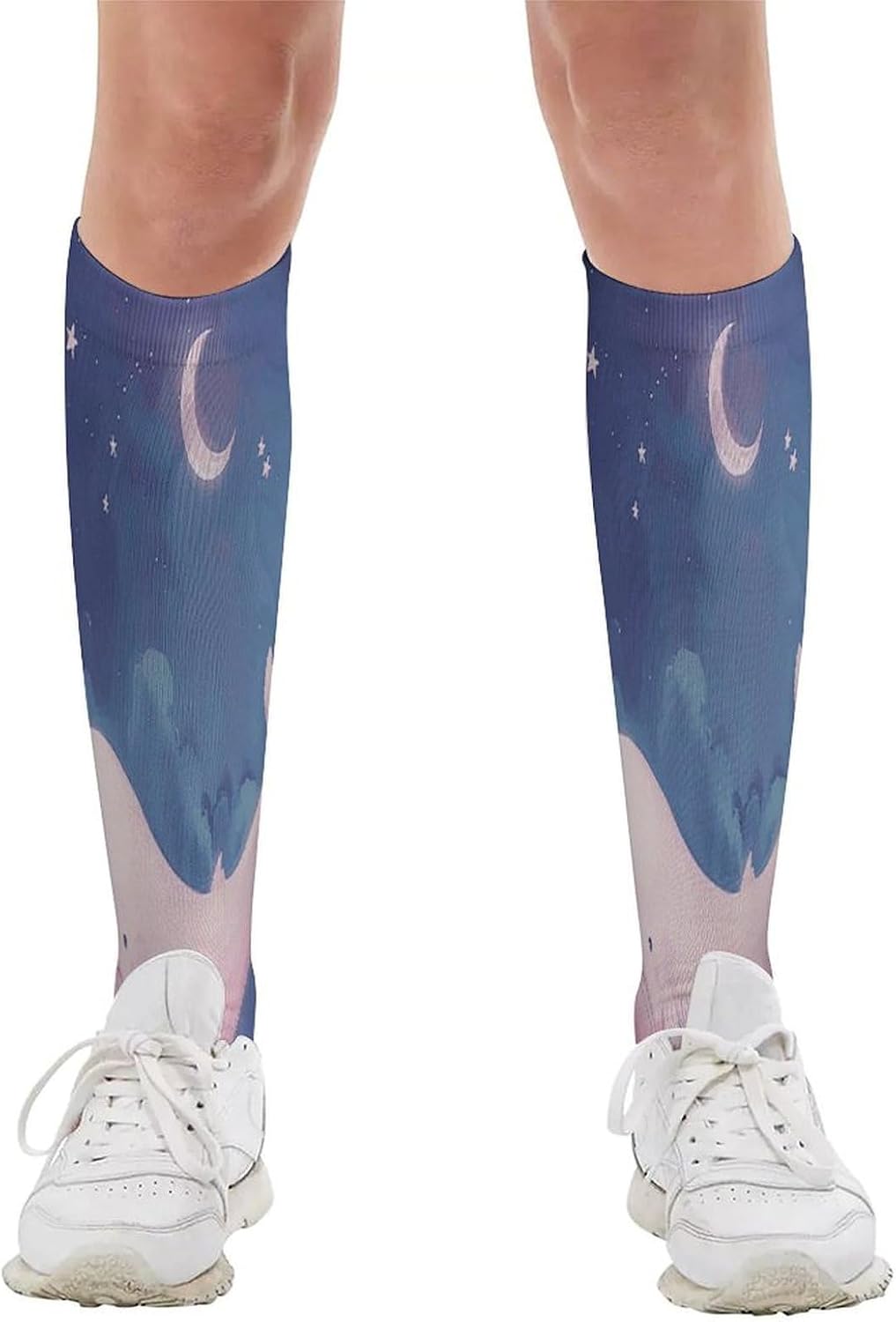 Whale in Clouds Socks Casual Athletic Long Sock Lightweight Sport Crew Sock Cozy Work Boot Socks for Hiking Sports Running Workout Gym
