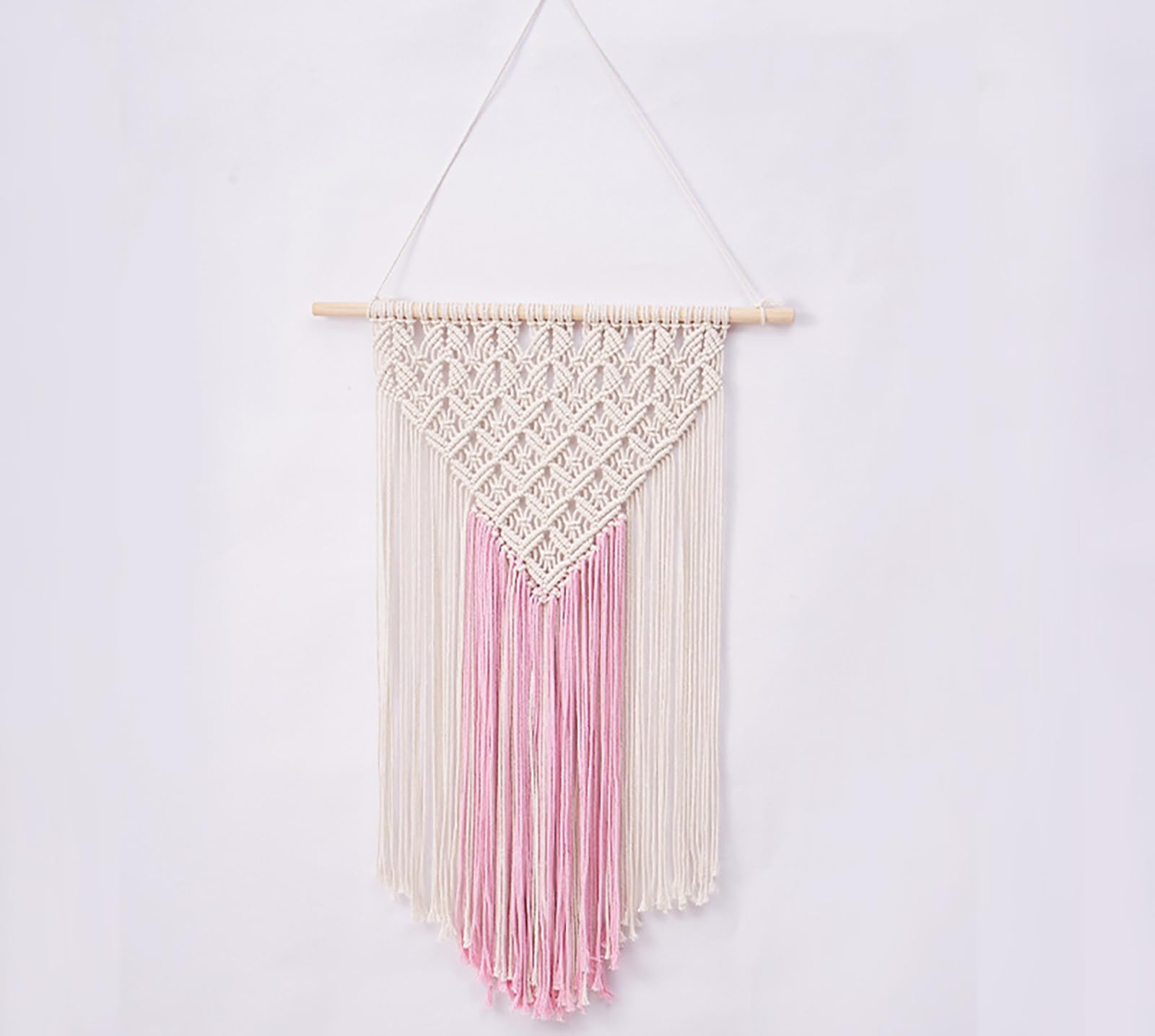 TaLcuS Boho Nordic Macrame Wall Hanging Ins Style Handwoven Cotton Tapestry Elegant Minimalist Wall Decor Vintage Scandinavian Home Art Decoration(A4)
