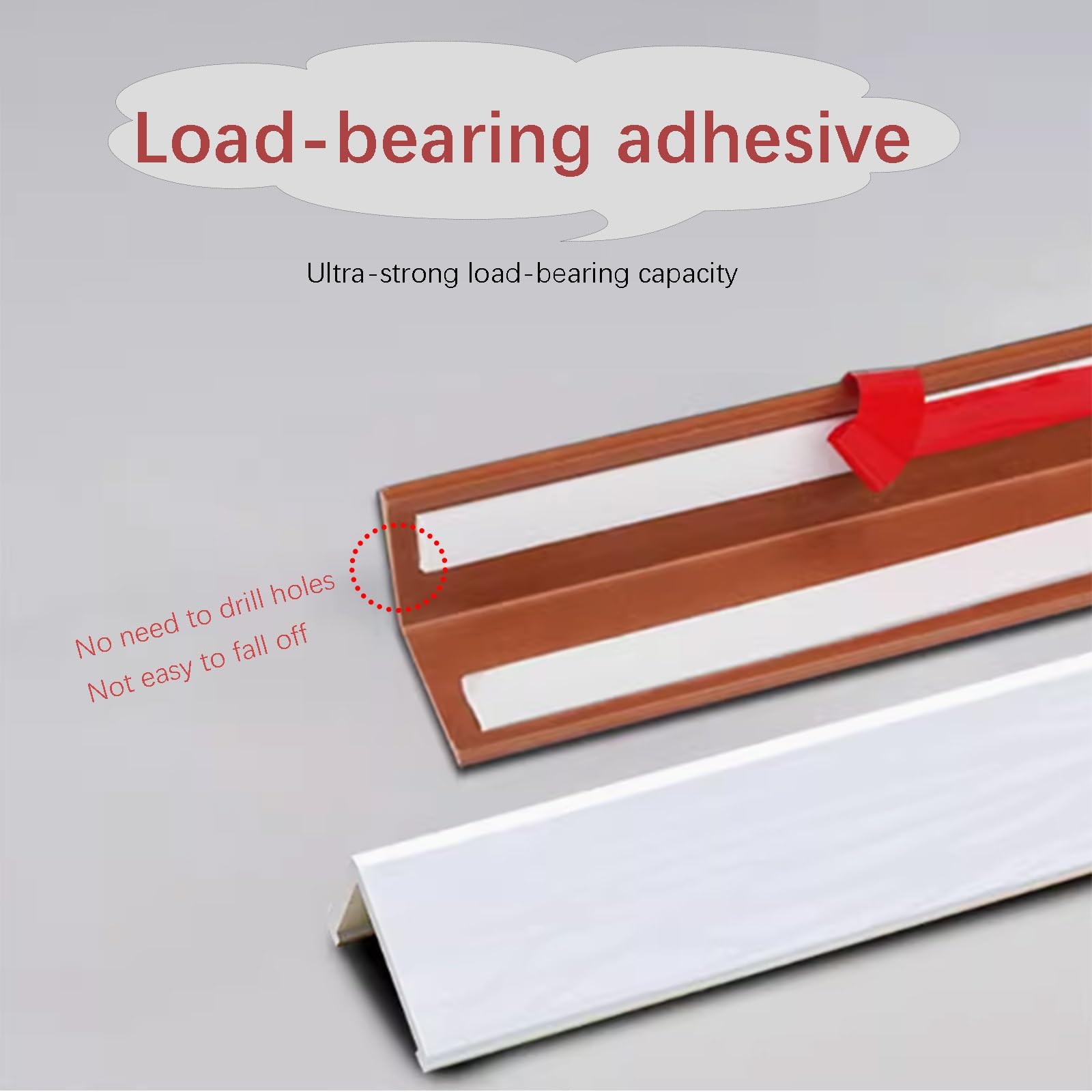 89° Corner Ed Protect - Moldura autoadhesiva para paredes, 85 cm, ideal para seguridad infantil y protección de esquinas, color rojo